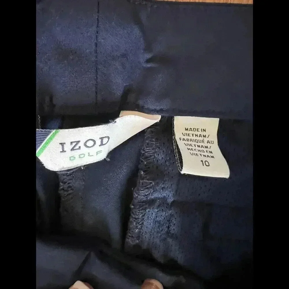 IZOD Golf Shorts‎ Boys 10 Navy Blue Pockets Chino